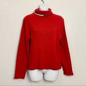 TOMMY HILFIGER Red Turtleneck Sweater Size XL